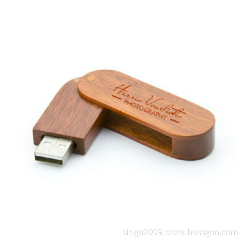 Wooden Memory Sticks with 1 to 256GB 10 Years Data Retention